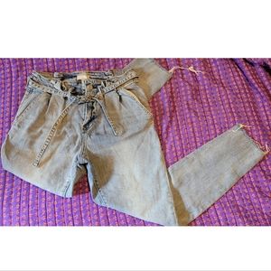 Dear John high rise paper bag jeans